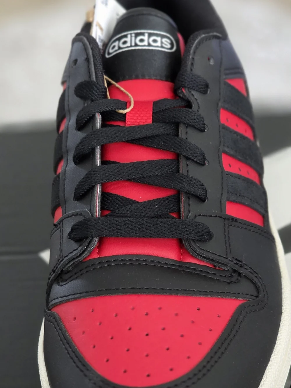adidas Men's Black and Red Athletic Sneakers